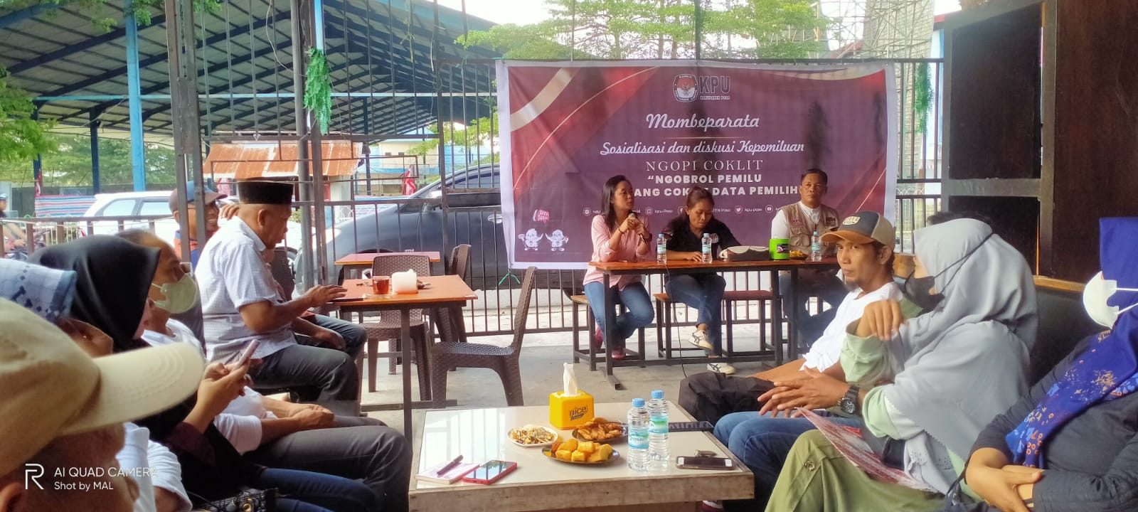 Suasana kegiatan dialog sosialisasi coklit oleh KPU, tanpa di hadiri pihak Dukcapil yang turut di undang