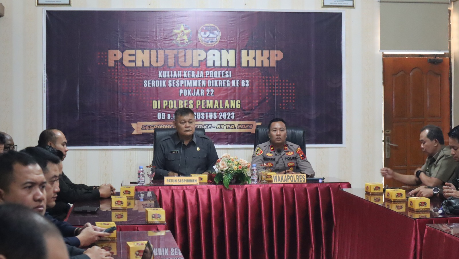 Penutupan kuliah kerja Profesi Suspimmen angkatan 63 di polres Pemalang