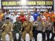 Foto bersama seluruh elemen dan komponem bangsa usai melaksanakan deklarasi damai pemilu 2024 di Polres Poso.