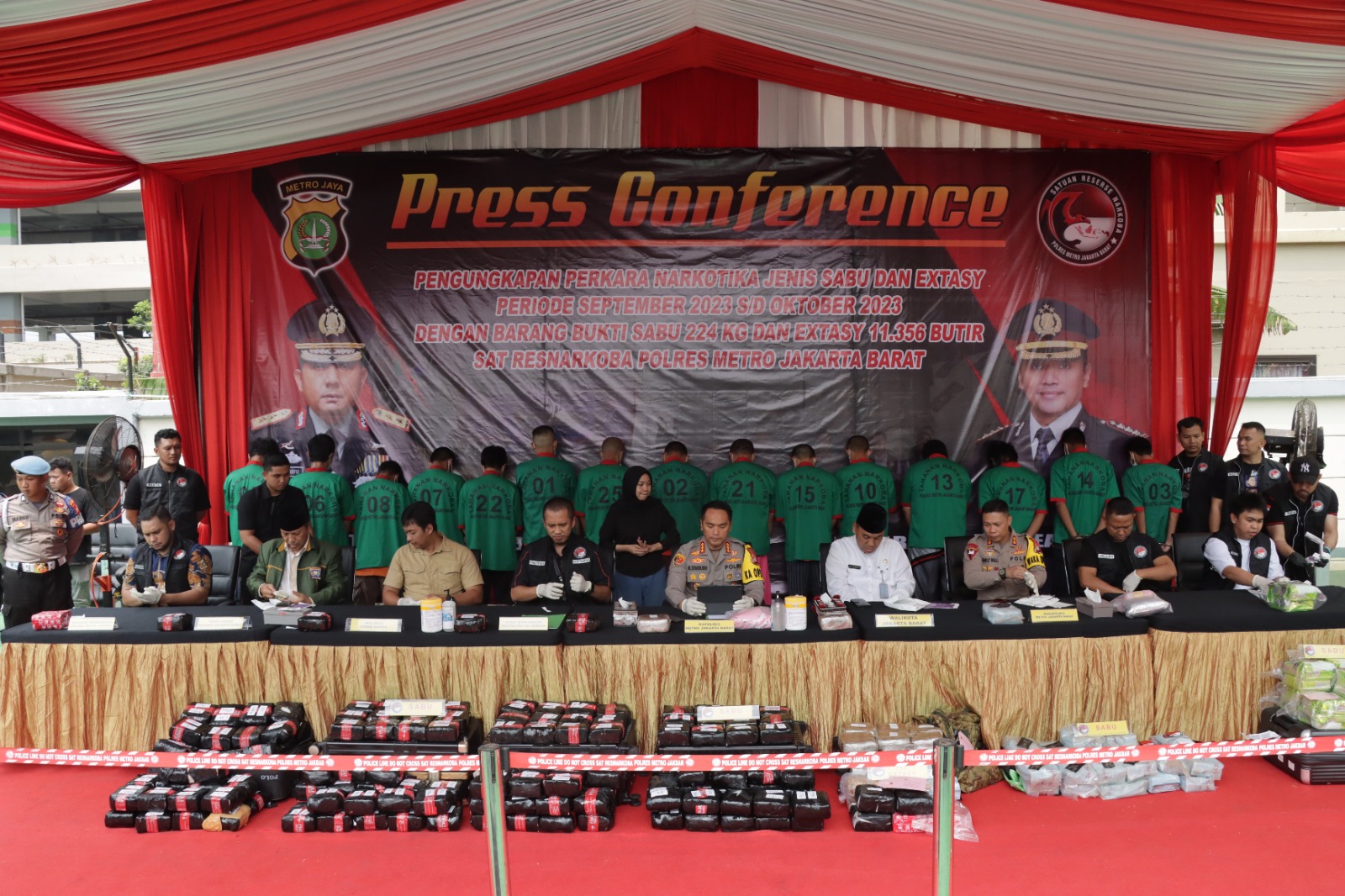 Konferensi Pers Polres Metro Jakarta Barat, Jumat (3/11/2023).