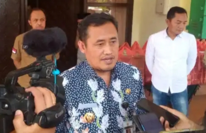 Bupati Pemalang Mansur Hidayat saat di konfirmasi terkait peredaran judi togel