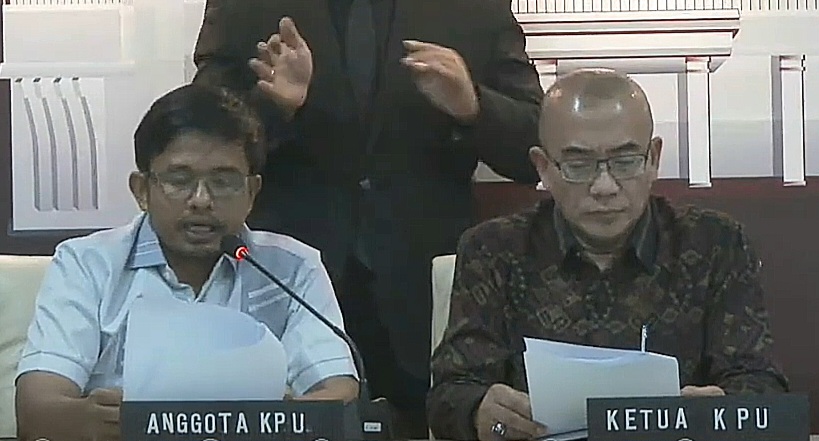 Konferensi Pers KPU RI, Penetapan Tiga Pasangan Capres-Cawapres di Pilpres 2024