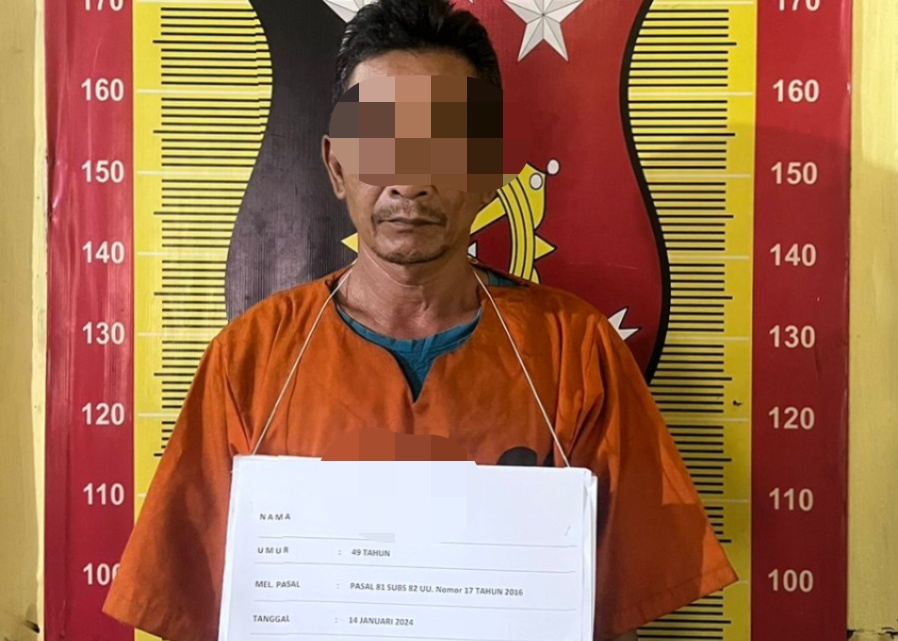 Pelaku rudapaksa usai tertangkap Polres Padangsidimpuan