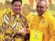 Ketua Umum Partai Golkar, Airlangga Hartarto bersama Ahmed Zaki Iskandar