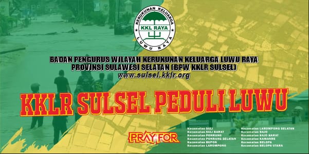 Pamflet KKLR Peduli bencana alam di Luwu.