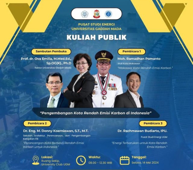 Pamflet Kuliah Publik Pusat Studi Energi UGM.