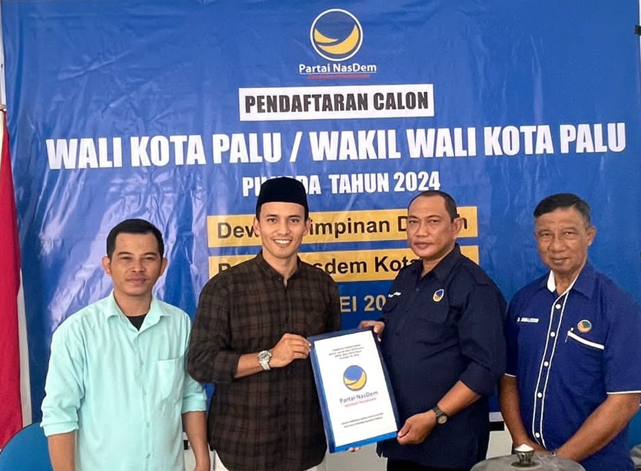 Aktor Film, Sinetron dan FTV, Mohammad Rifky Resmi Mendaftar di Partai Nasdem Sebagai Calon Walikota Palu 2024.