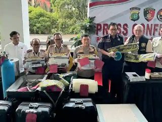 Polresta Bandara Soekarno Hatta (Soetta) saat konferensi pers