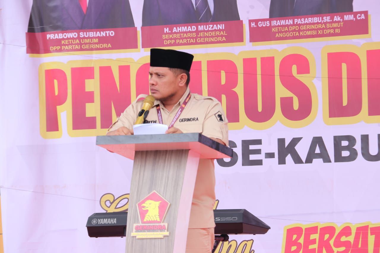 Ketua DPC Partai Gerindra Tapsel, Abdul Basith Dalimunthe