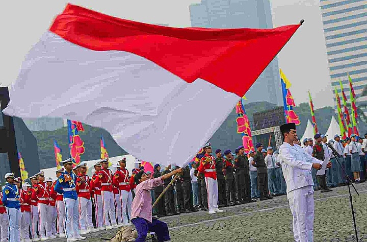 Moment Acara Puncak HUT KE-497 Kota Jakarta di Lapangan Silang Monas