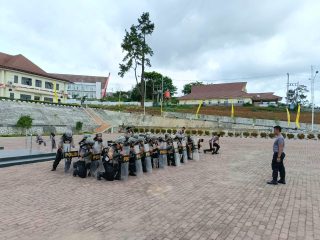 Mantapkan Kesiapan Pam Pilkada, Dalmas Polres Tapsel Rutin Latihan