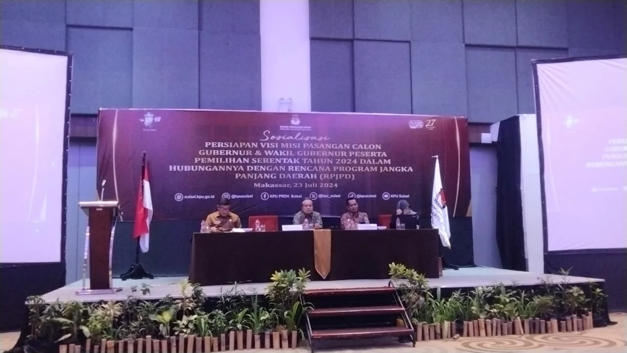 KPU Sulsel Gelar Sosialisasi Persiapan Visi Misi Calon Gubernur 2024