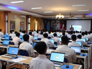 Suasana seleksi ujian Catar Kanwil Kemenkumham.