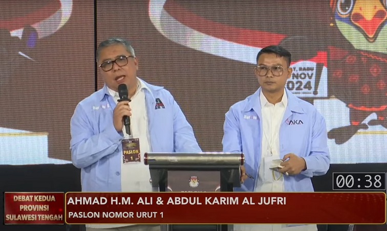 Pasangan Calon Gubernur Nomor Urut 1, Ahmad Ali- Abdul Karim Aljufri.