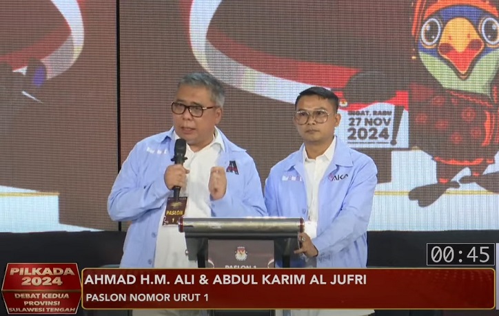 Pasangan Calon Gubernur Nomor Urut 1, Ahmad Ali- Abdul Karim Aljufri.