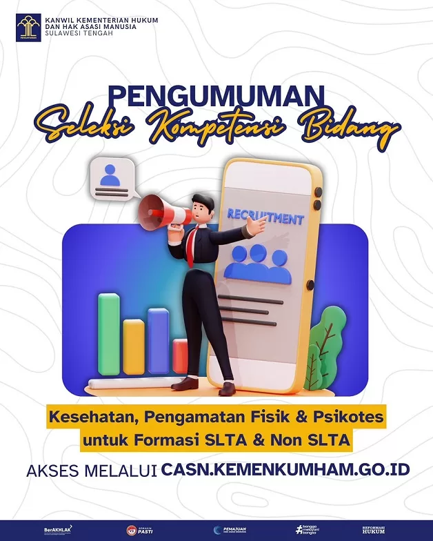 Pengumuman Seleksi CPNS Kemenkumham Sulteng.