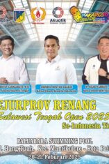 Pengurus Provinsi Akuatik Sulawesi Tengah (Pengprov Akuatik Sulteng) akan menggelar Kejurprov Renang Sulteng 2025 se Indonesia Timur.
