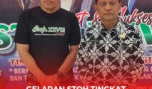 Ketua panitia STQH ke 28 tingkat Provinsi Sulteng Hi. Sukimin (Batik) didampingi Kabag Kesra Setda kab. Poso (kaos Hitam) saat menyampaikan kesiapan pelaksanaan gelaran STQH ,dimana kabupaten sebagai tuan rumah.