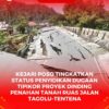 kondisi jalan yang longsor (Ambruk) di dugaan karena perencanaan serta kualitas pekerjaaan yang tidak memadai.