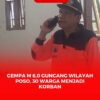Kaban BPBD kabupaten Poso, Darma Metusala, saatwrada di dalam gedung Gereja yang runtuh dan memakan korban luka saat terjadi gempa.