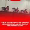 Tampak suasana sidang di PN Poso yang tidak di hadiri pihak perusahaan. Bahkan pihak kuasa hukum juga meminta agar sidang dilaksankan secara offline dan hal ini masih dalam pembahasan dengan majelis hakim