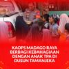 Moment Tebar kebahagiaan Kepala Operasi (Kaops) Madago Raya Kombes Pol Heni Agus Sunandar bersama bocil-bocil TPA Dusun Tamanjeka