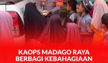 Moment Tebar kebahagiaan Kepala Operasi (Kaops) Madago Raya Kombes Pol Heni Agus Sunandar bersama bocil-bocil TPA Dusun Tamanjeka