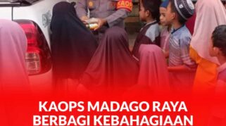Moment Tebar kebahagiaan Kepala Operasi (Kaops) Madago Raya Kombes Pol Heni Agus Sunandar bersama bocil-bocil TPA Dusun Tamanjeka