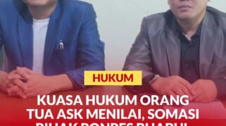 Tampak kuasa orang tua ASK saat memberi keterangan pers kepada sejumlah awak media di Poso