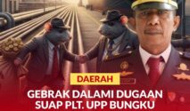 Plt. Kantor UPP Kls. III Bungku, Ilyas, SE dengan latar belakang Dermaga