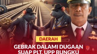 Plt. Kantor UPP Kls. III Bungku, Ilyas, SE dengan latar belakang Dermaga