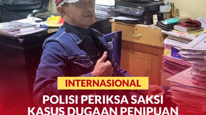 Saksi korban, H. Subhan Syam, saat diperiksa penyidik Polresta Palu