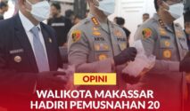Walikota Makassar Munafri Arifuddin, Kapolda Sulsel Brigjen Djuhandhani Rahardjo Puro, saat pemusnahan barang bukti Narkotika