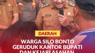 Wakil Bupati Asahan, Rianto saat menemui masa aksi unjuk rasa