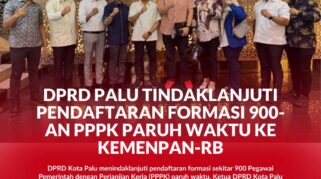 Ketua DPRD Kota Palu, Rico AT Djanggola, bersama Pimpinan Komisi A dan komisi C serta sejumlah anggota DPRD Kota Palu melakukan kunjungan ke KemenPAN-RB, Senin 15 Desember 2025.