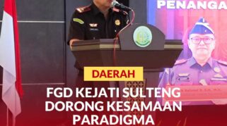 Wakajati Sulteng Imanuel Rudi Pailang. SH. MH, saat membuka kegiatan FDG yang digagas Bidang Pidsus Kejati Sulteng