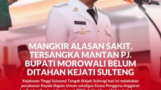 A. Rachmansyah Ismail saat dilantik sebagai Penjabat (Pj) Bupati Morowali,
