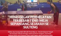 Tampak berbagai atlit yang sedang bertanding pada ajang terbesar sepanjang sejarah olah raga tenis meja yang di gelar di kabupaten Poso