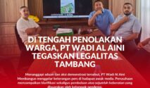 Suasana konfrensi Pers yang diadakan PT Wadi Al Aini Membangun