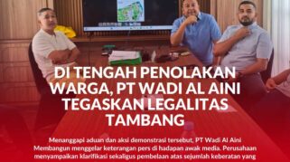 Suasana konfrensi Pers yang diadakan PT Wadi Al Aini Membangun