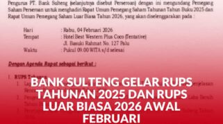 RUPS LB Bank Sulteng 2026