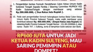 Cuplikan Pengumuman Pendaftaran Calon Ketua KADIN Sulteng.