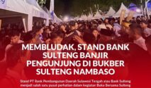 Suasana Bank Sulteng dibanjiri pengunjung saat Bukber Sulteng Nambaso