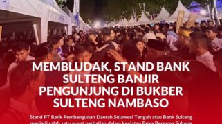 Suasana Bank Sulteng dibanjiri pengunjung saat Bukber Sulteng Nambaso