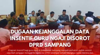 Sejumlah guru ngaji saat melakukan audiensi dengan Komisi IV DPRD Sampang.