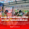 PWI dan Disperta Kp kabupaten Sampang saat menggelar Bazar Pangan Murah di depan pendopo trunojoyo.