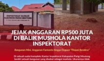 Kantor Dinas Inspektorat Parimo dan bangunan mushola yang jadi sorotan publik