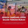PWI dan Disperta Kp kabupaten Sampang saat menggelar Bazar Pangan Murah di depan pendopo trunojoyo