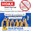 Postingan HOAX yang mencatut nama Bank Sulteng.