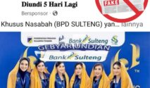 Postingan HOAX yang mencatut nama Bank Sulteng.
